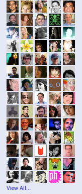 Twitter contacts list.